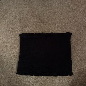 Hollister Black Tube Top with Sunflower Embroidery